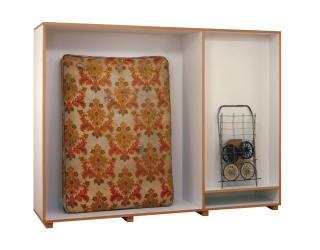 Haim Steinbach - Untitled (Mattress, Shopping Cart)