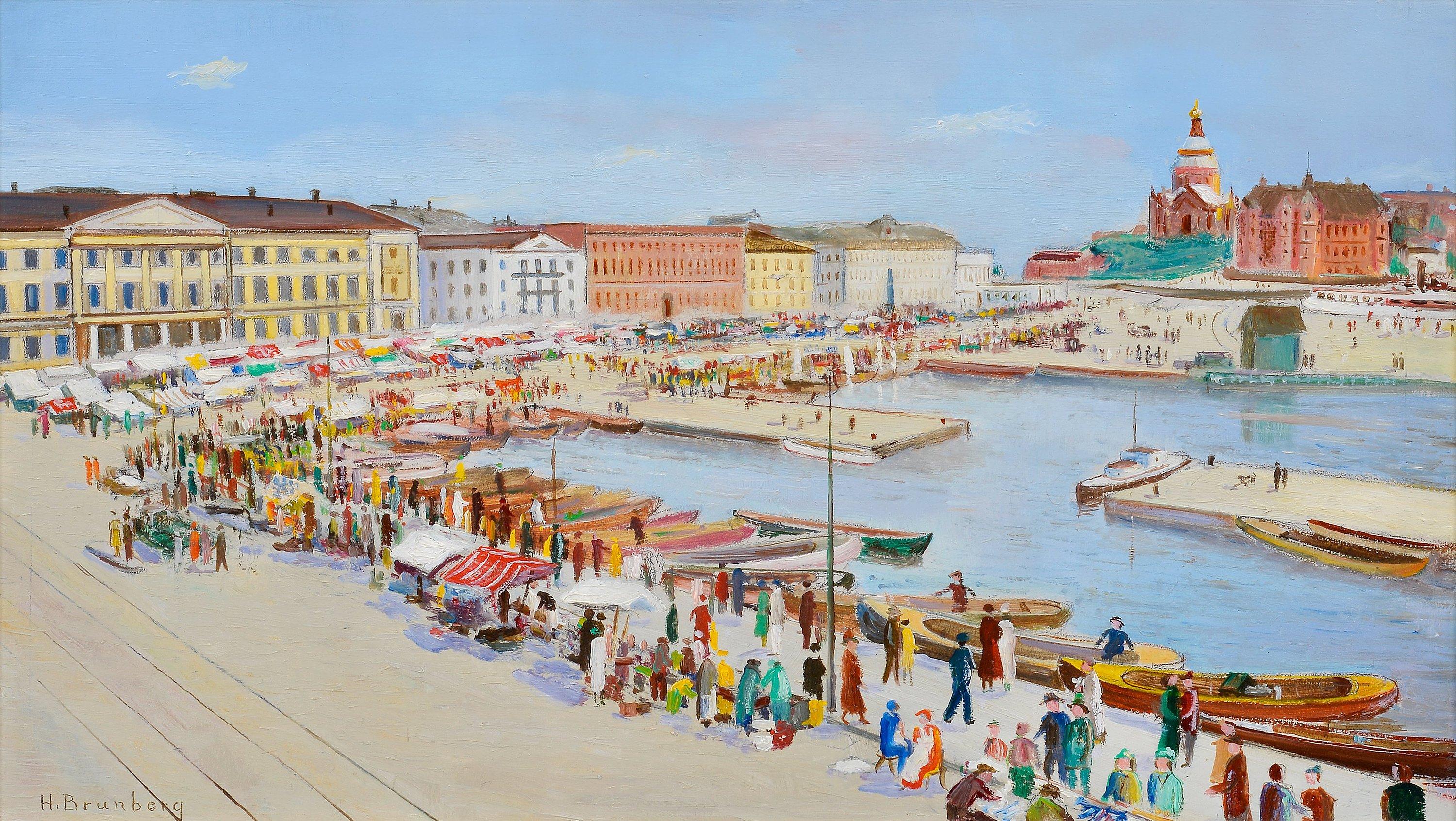 Håkan Brunberg - Market Square View In Helsinki.