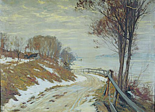 Hal Robinson - Road through a snowy landscape