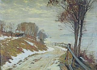 Hal Robinson - Road through a snowy landscape