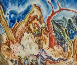 Hale Woodruff - Untitled (Georgian Landscape)