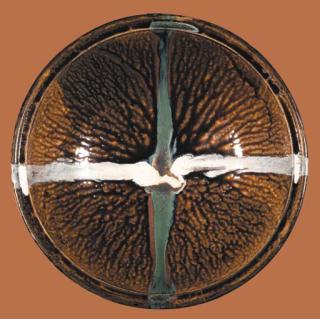 Hamada Shoji - Caramel-glazed large stoneware dish