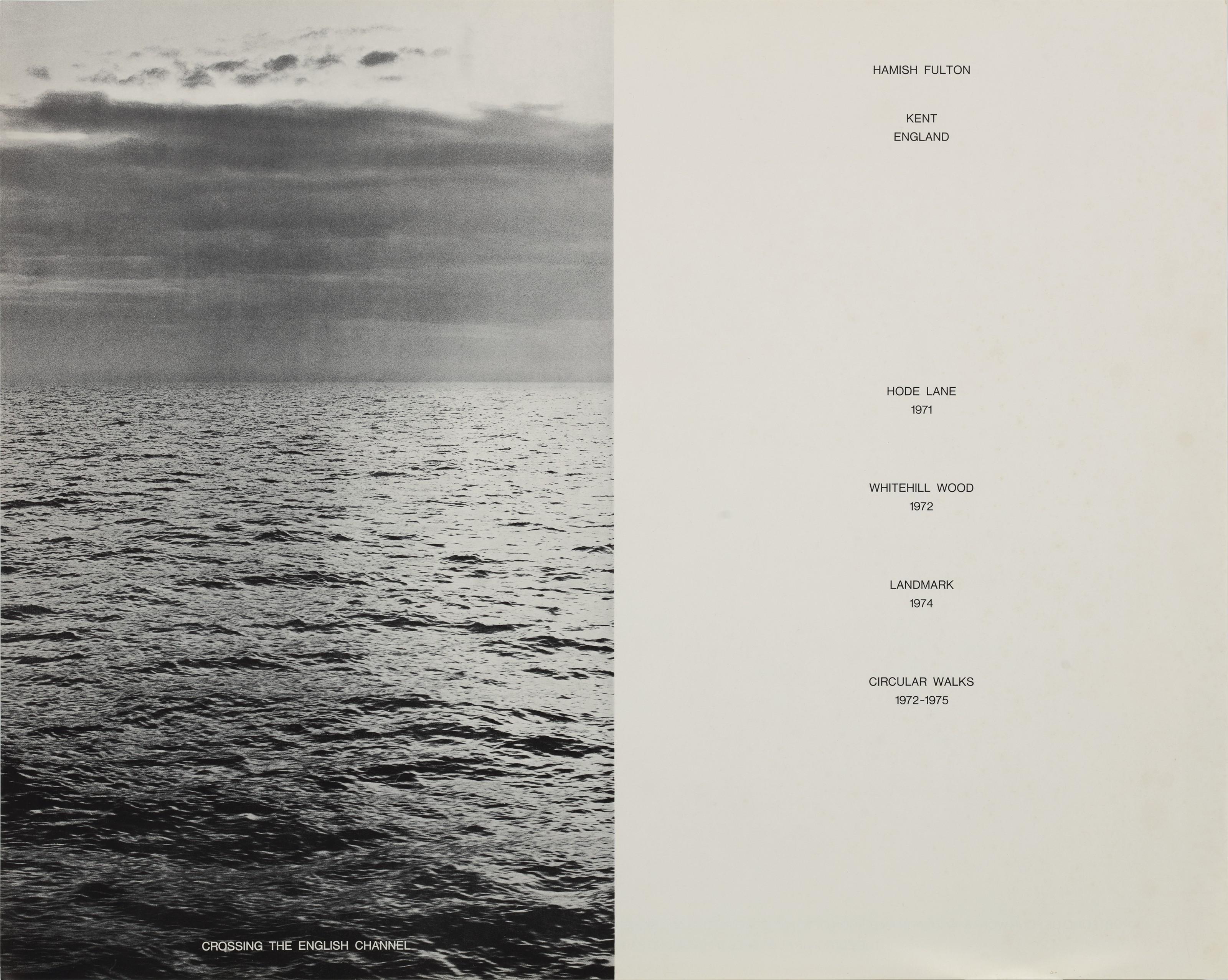 Hamish Fulton - Crossing the English Channel