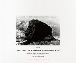 Hamish Fulton - Fifty One. Touching By Hand One Hundred Rocks
