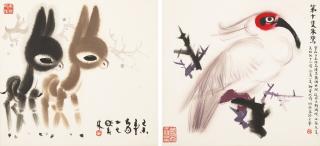 Han Meilin - Crested Ibis / Two Donkeys