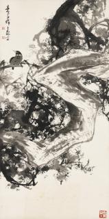 Han Tianheng - Bird on Old Cypress