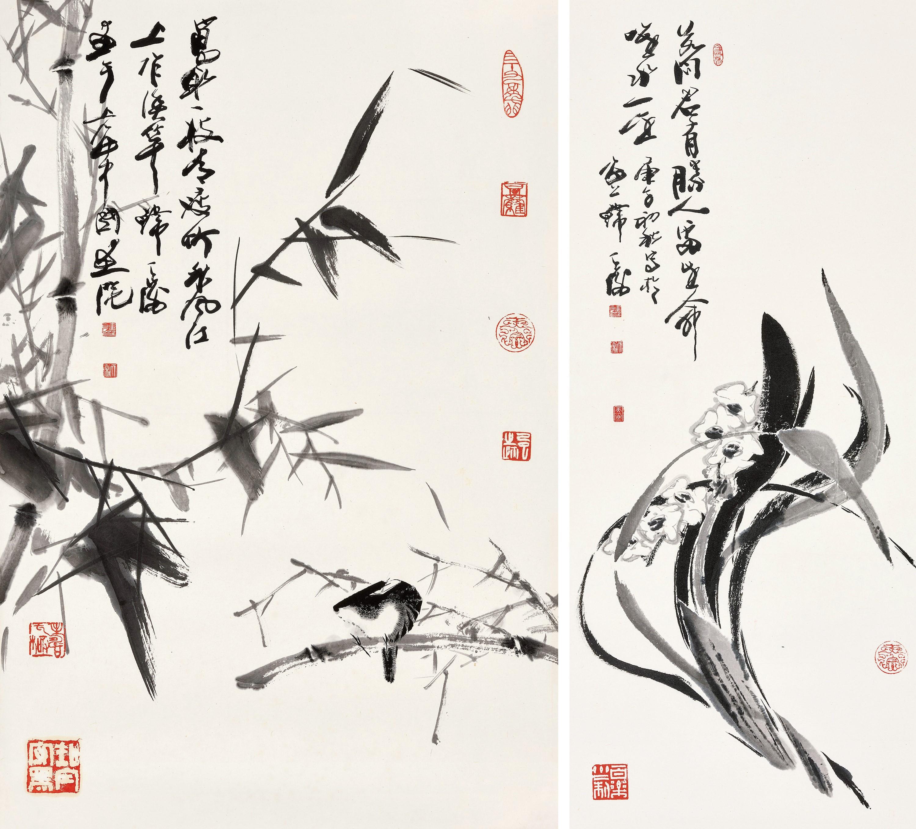 Han Tianheng - Orchid And Bamboo
