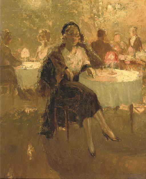 Han Van Meegeren - An Elegant Lady In A Cafe
