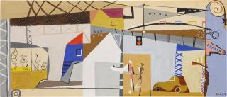 Hananiah Harari - Untitled (Williamsburg Housing Project Mural Study)