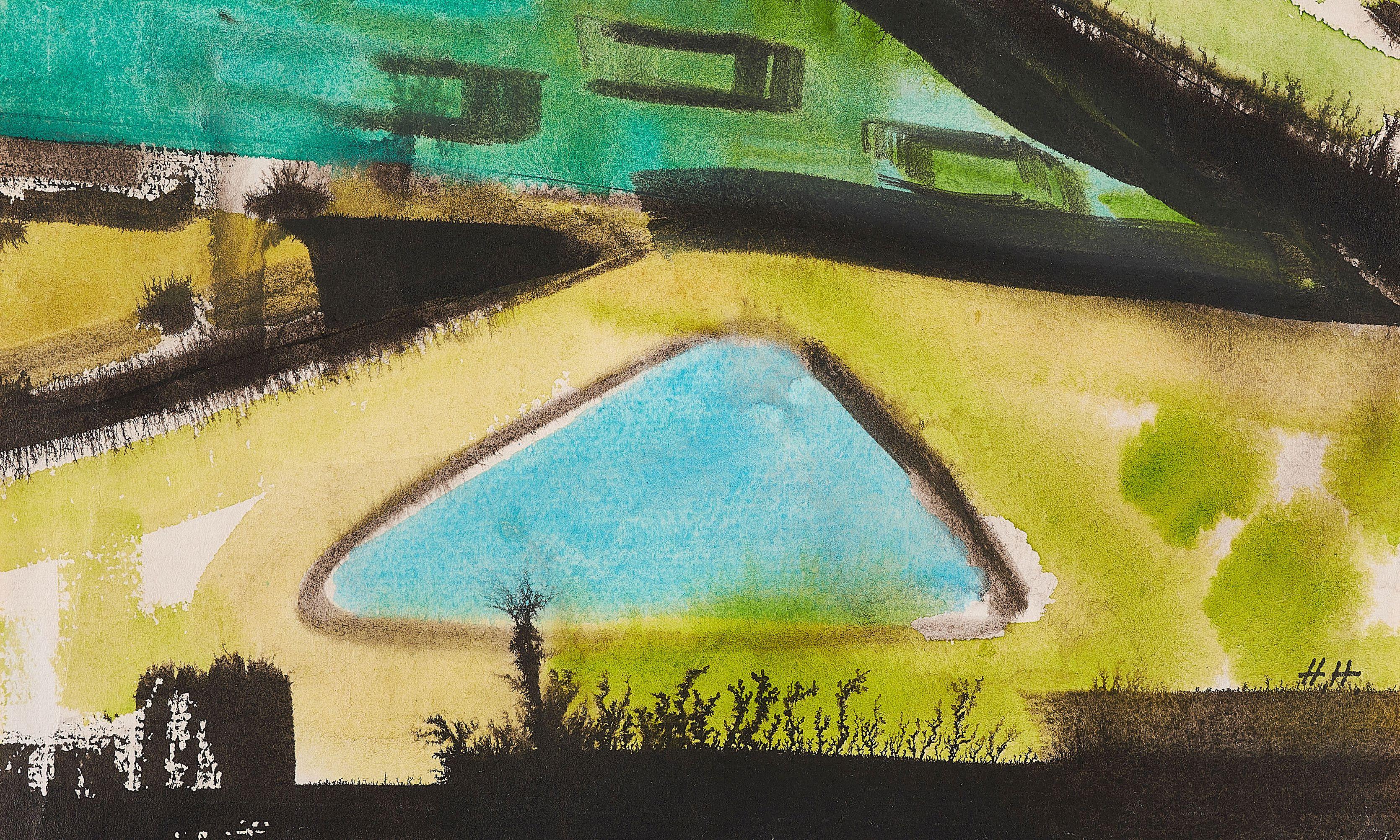 Hannah Höch - Ohne Titel (See im Park)