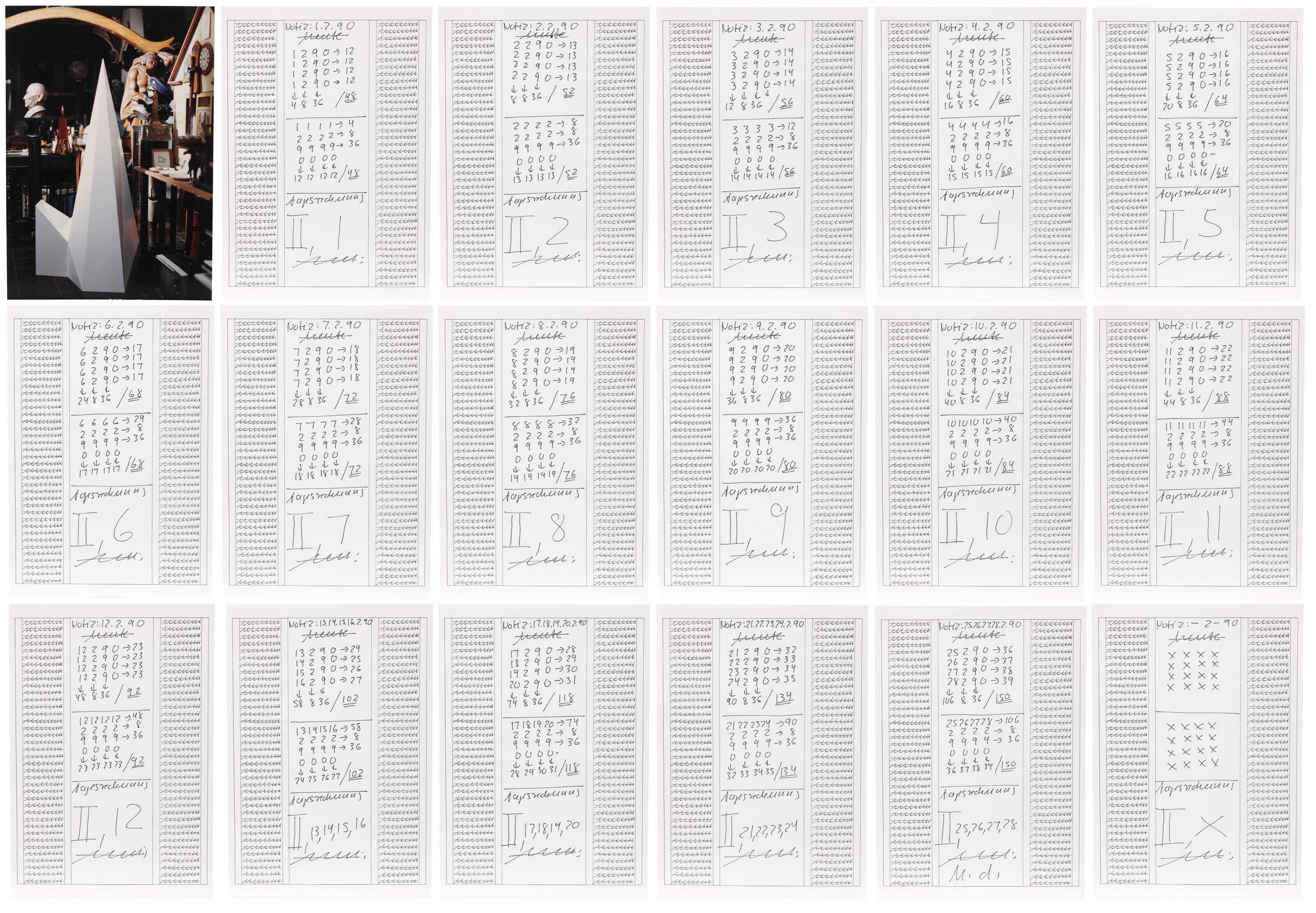 Hanne Darboven - Für Sol Lewitt (Februar 1990) (For Sol Lewitt (February 1990))