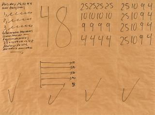 Hanne Darboven - Ohne Titel (this day 25.10.94 am burgberg)