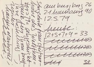 Hanne Darboven - Postkarte (12.5.79)