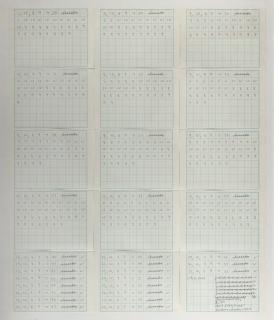 Hanne Darboven - Untitled (October 1989)