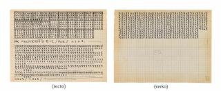Hanne Darboven - Untitled (Recto And Verso)
