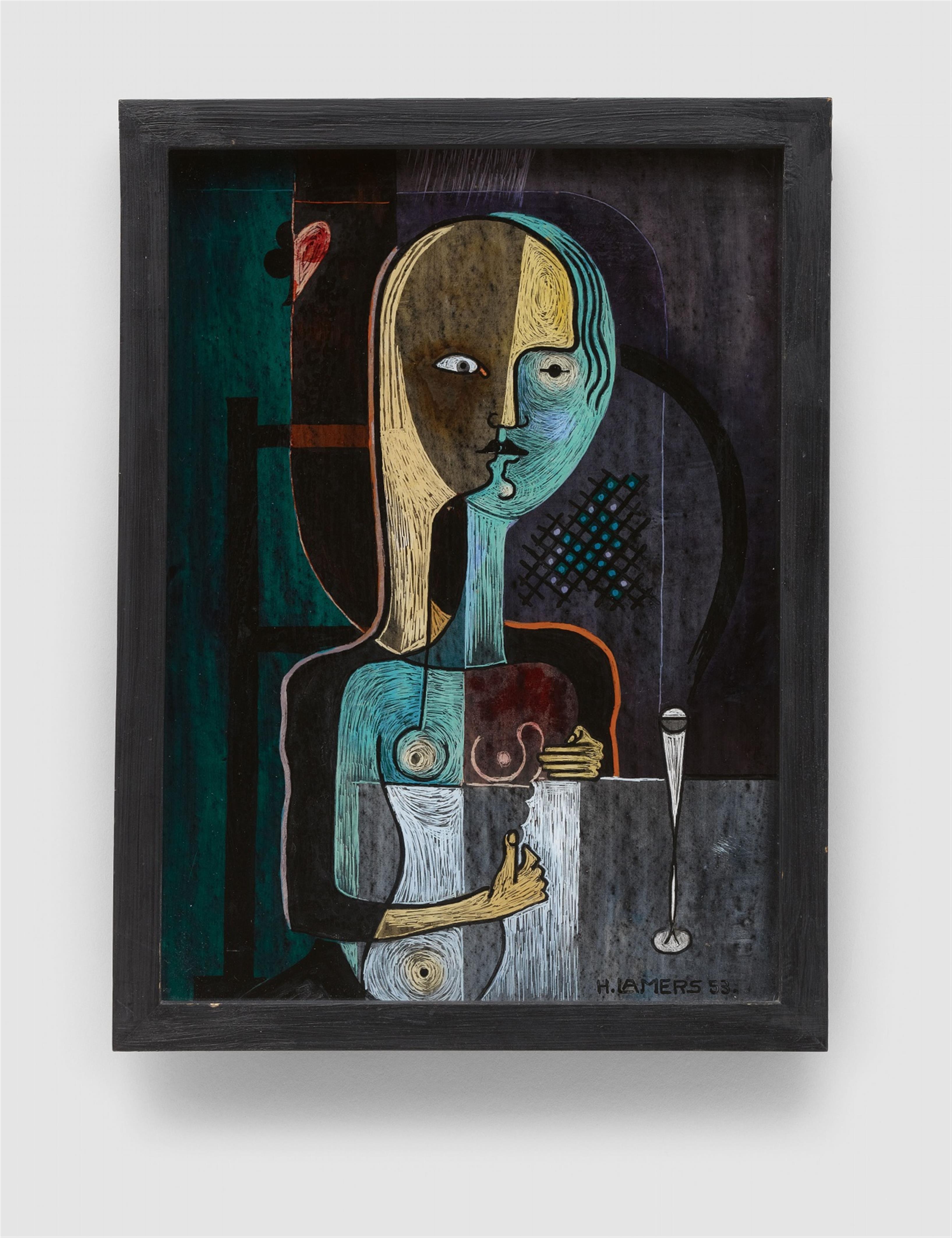 Hanns Lamers - Frauenakt mit Glas