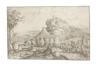 Hanns Lautensack - Landscape with a big Castle in the Middle