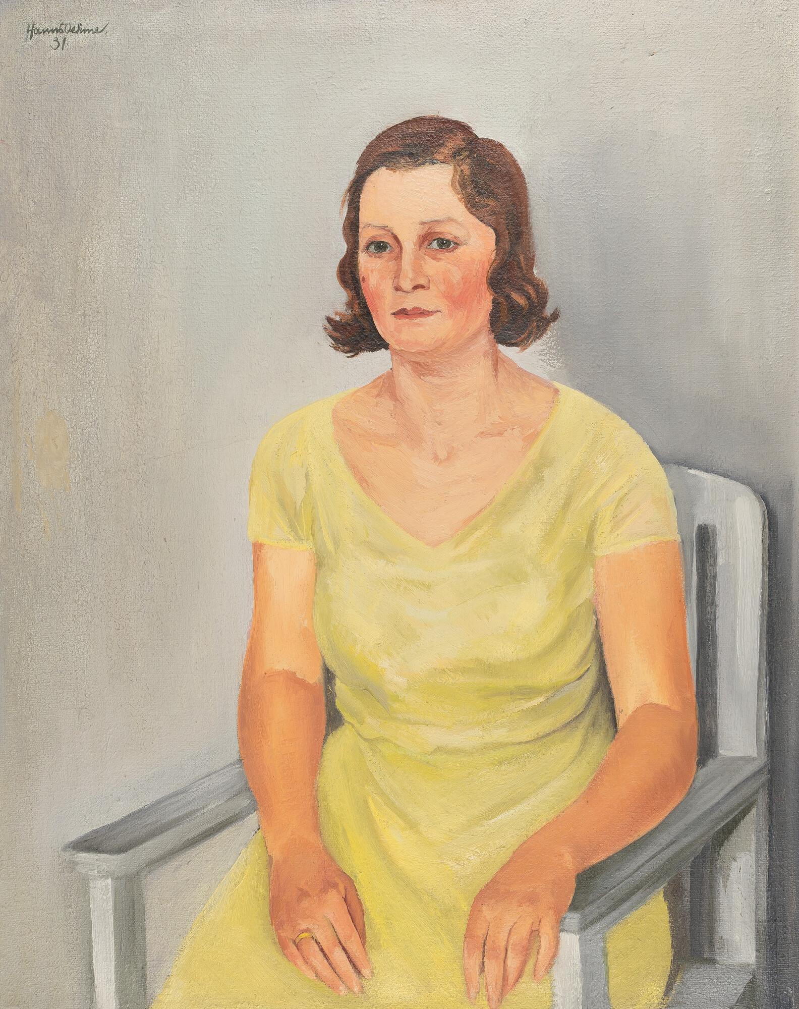 Hanns Oehme - Porträt der Gattin des Künstlers