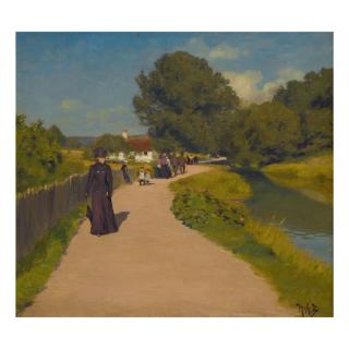Hans Andersen Brendekilde - An Afternoon Promenade