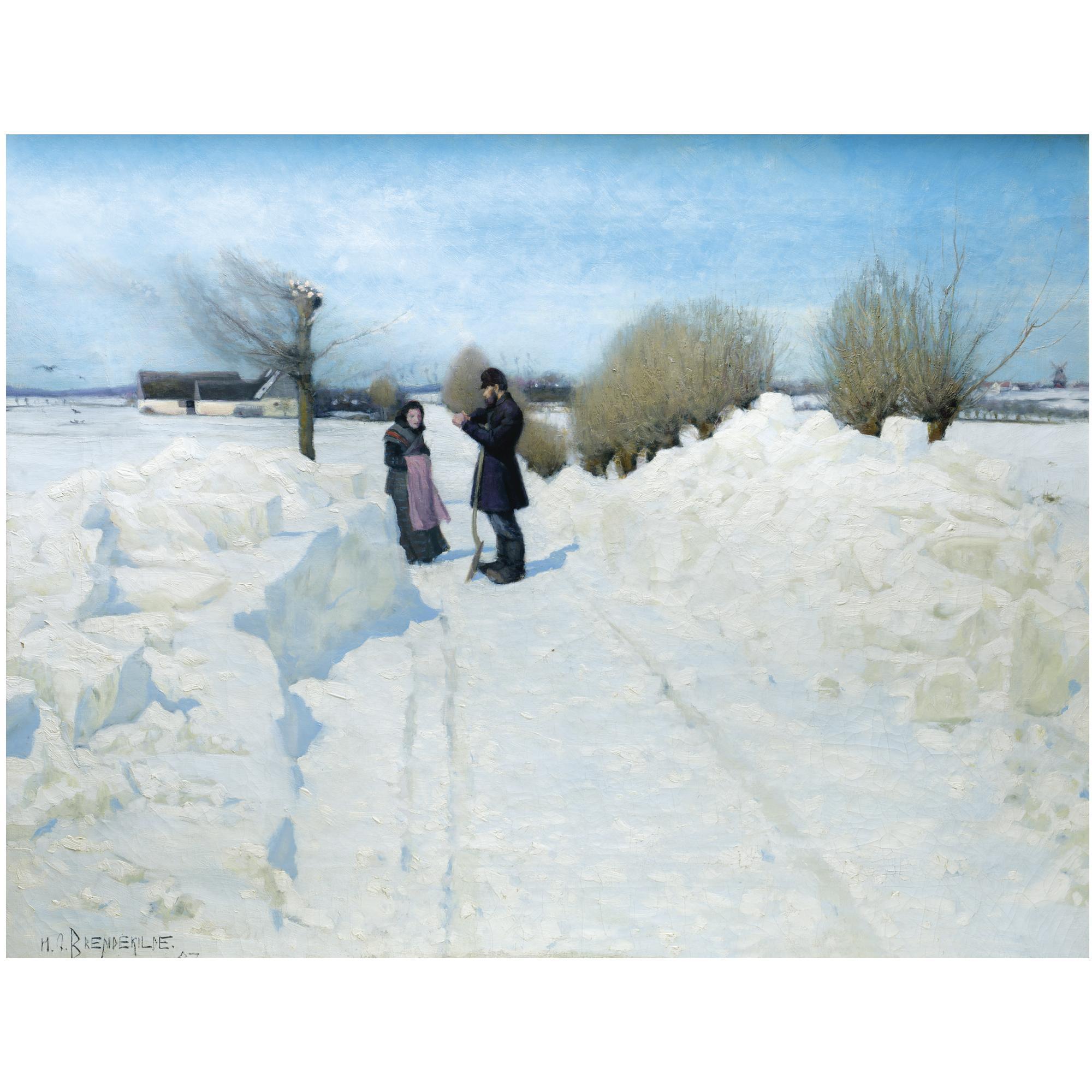 Hans Andersen Brendekilde - Danish Der Holdes Et Hvil (The Rest)