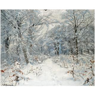 Hans Andersen Brendekilde - Danish Vinterlandskab (Winter Landscape)