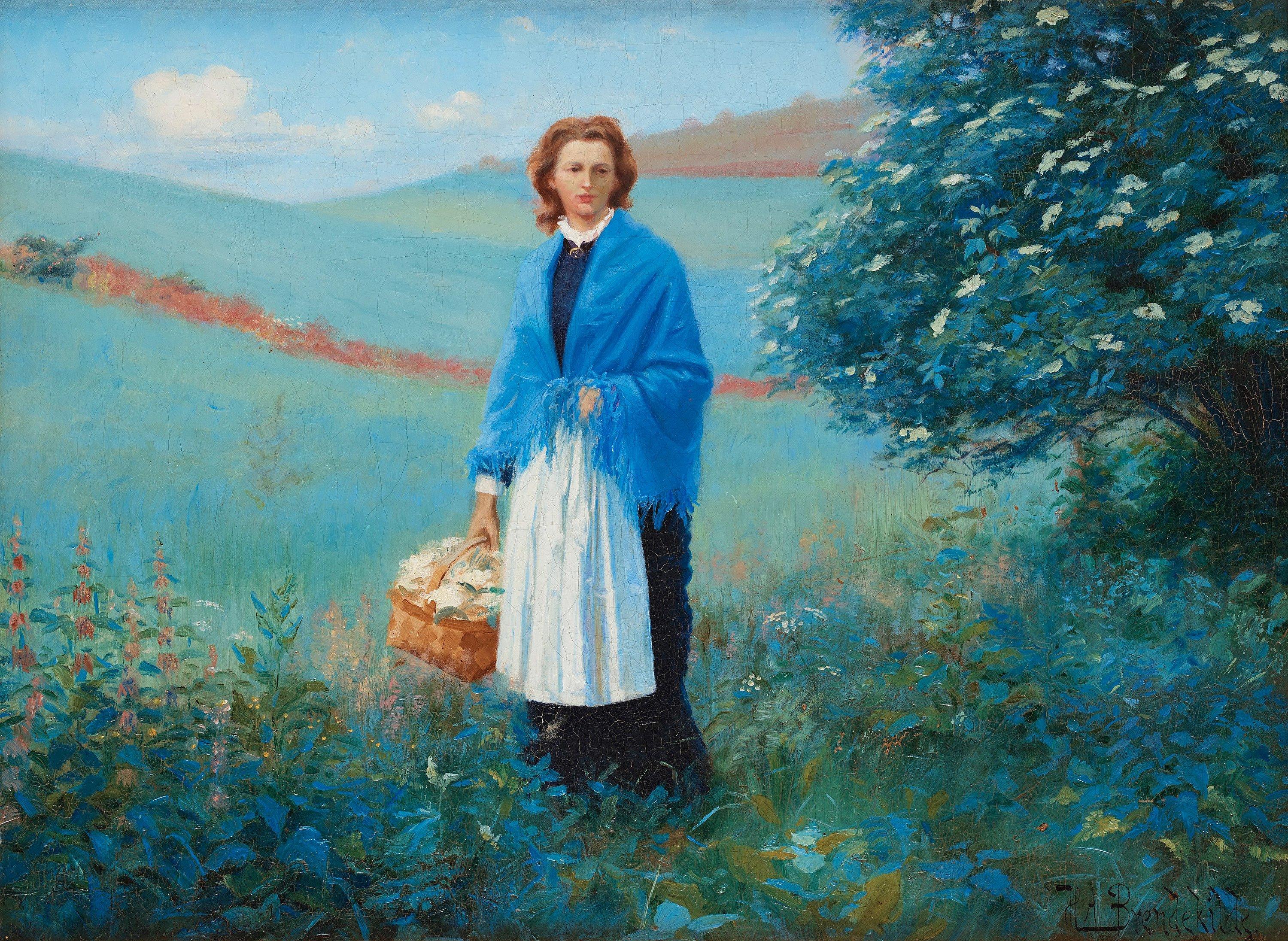 Hans Andersen Brendekilde - Flower picking