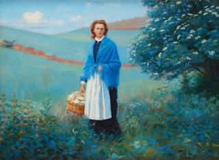 Hans Andersen Brendekilde - Flower picking