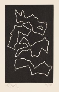 Hans Arp - 2 Blätter: Relief II. Lune en Rodage