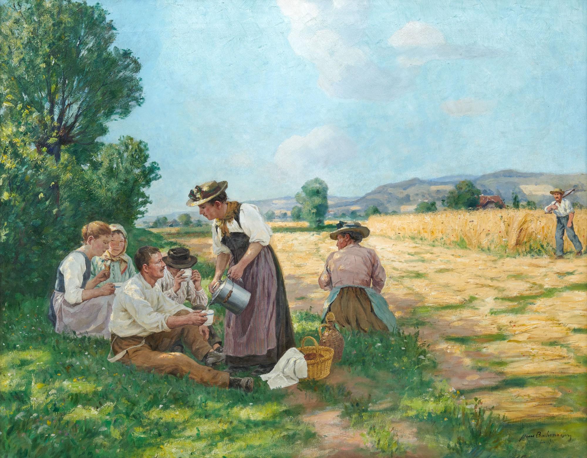 Hans Bachmann - Ernte-Znüni, 1915