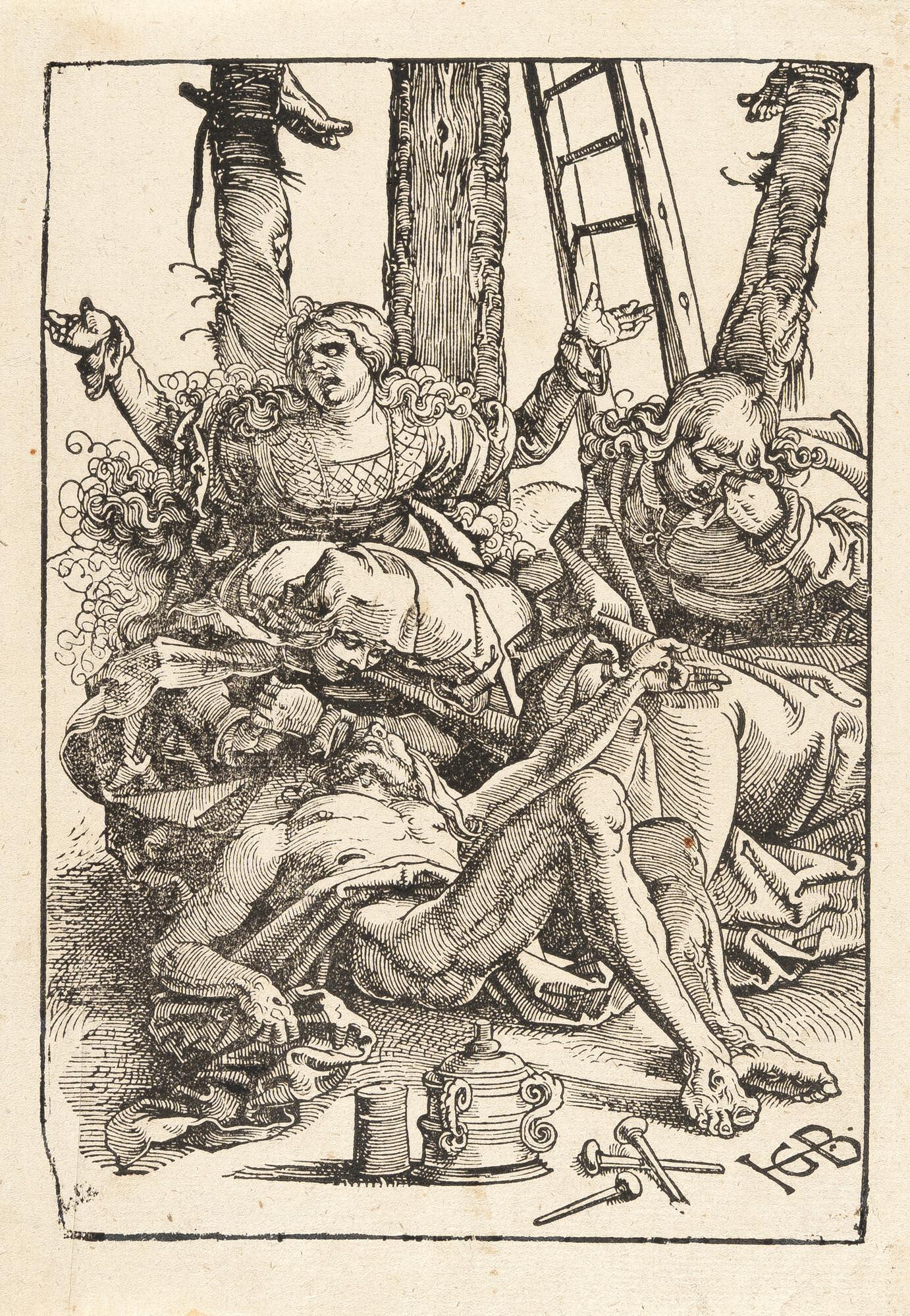 Hans Baldung - 2 Bll.: Beweinung Christi – Christus an der Martersäule