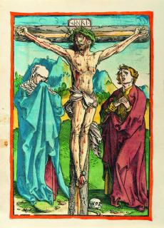 Hans Baldung - Christus am Kreuz, zwischen Maria und Johannes