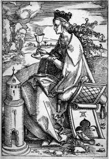 Hans Baldung - Die heilige Barbara.