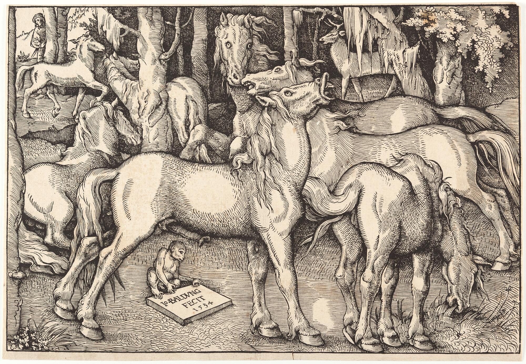 Hans Baldung - Die sieben Pferde