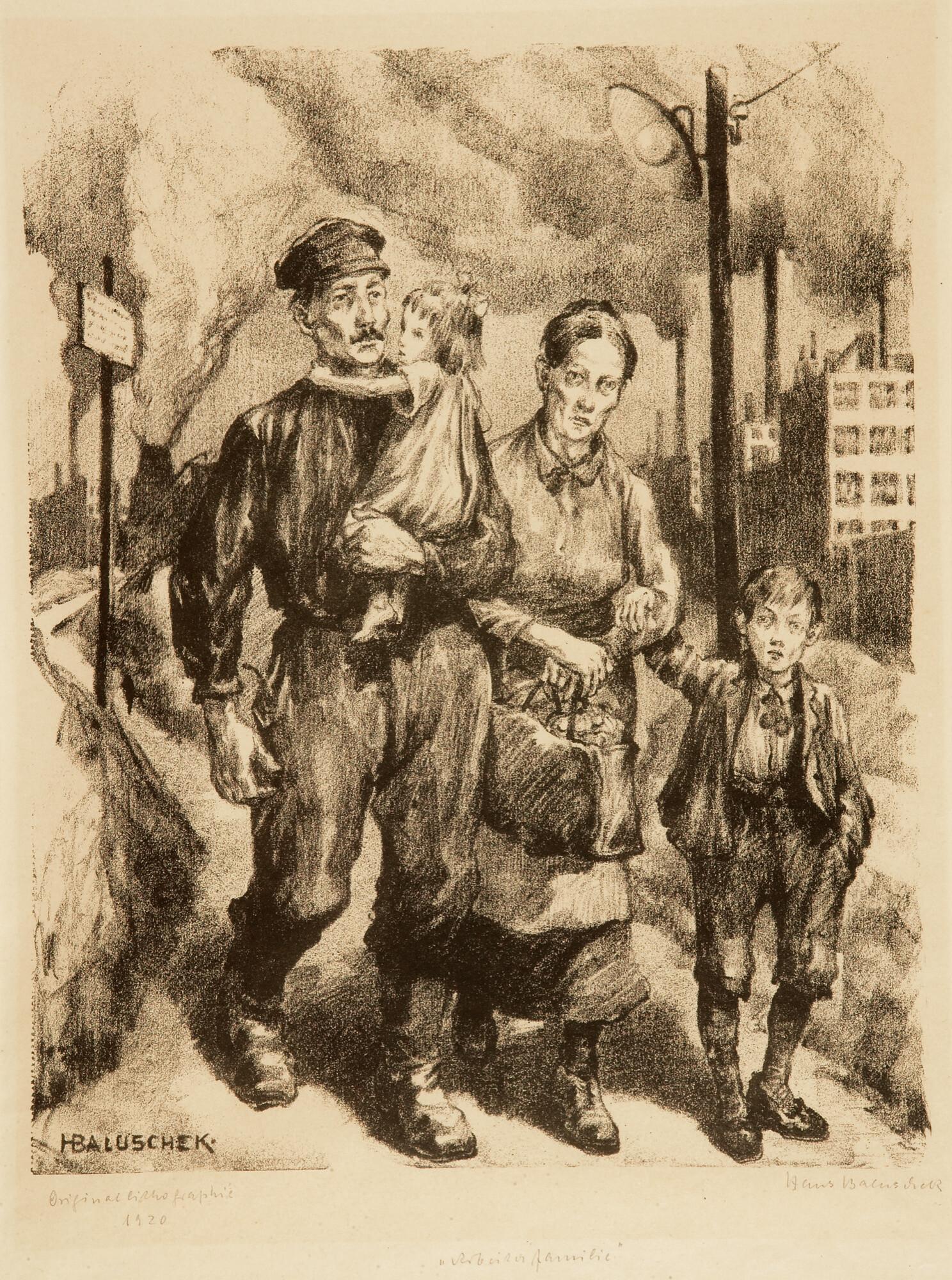 Hans Baluschek - 5 Bll. aus der Folge: Hans Baluschek – 6 Originallithographien.