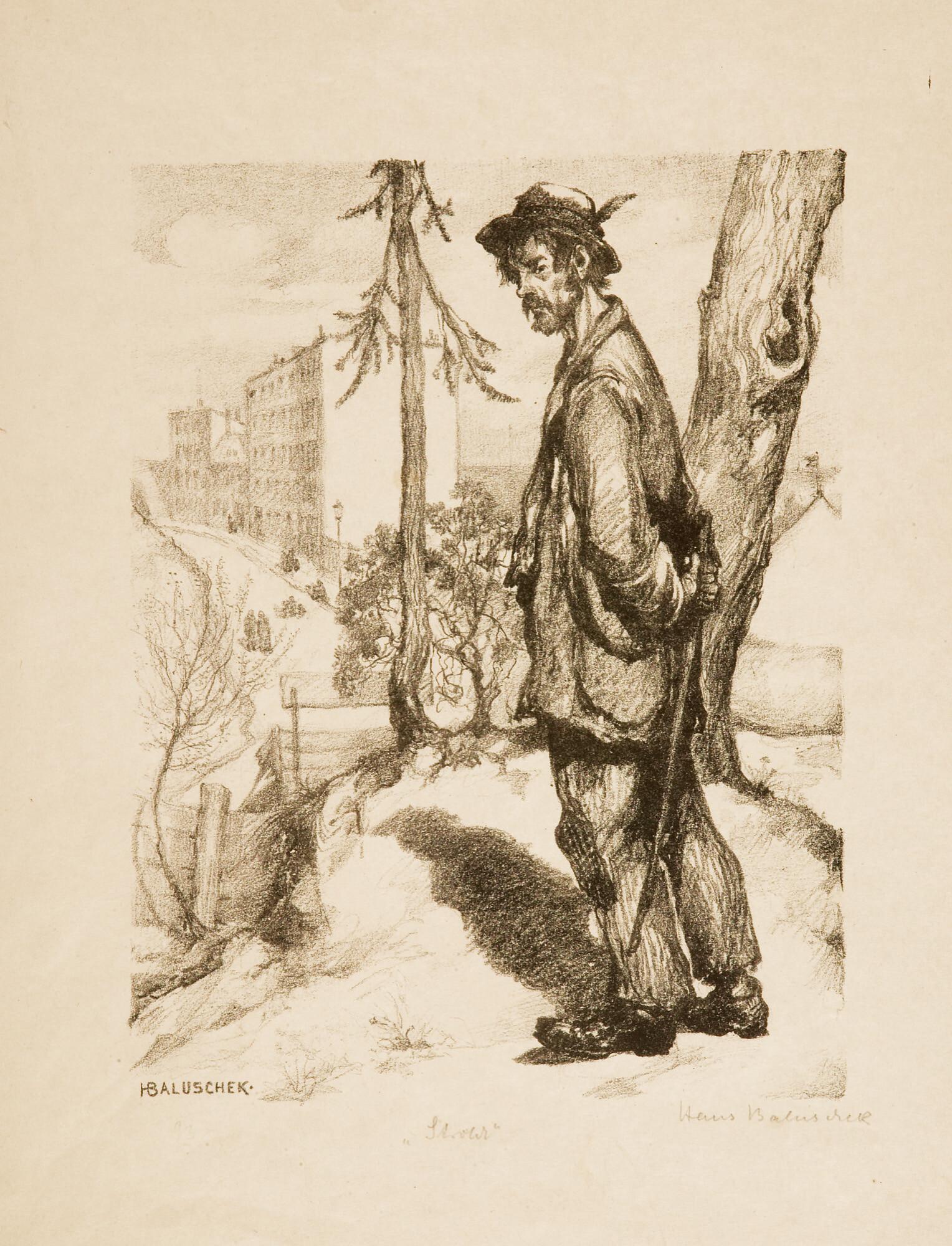 Hans Baluschek - 5 Bll.: Verschiedene Lithographien.