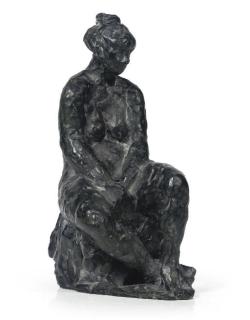 Hans Bayens - Naakt op tabouret