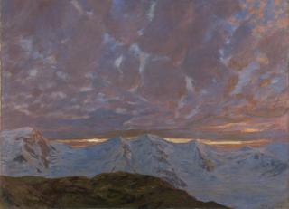 Hans Beat Wieland - Gebirgslandschaft (Piz Palü), 1898 Mountain View (Mount Palü), 1898