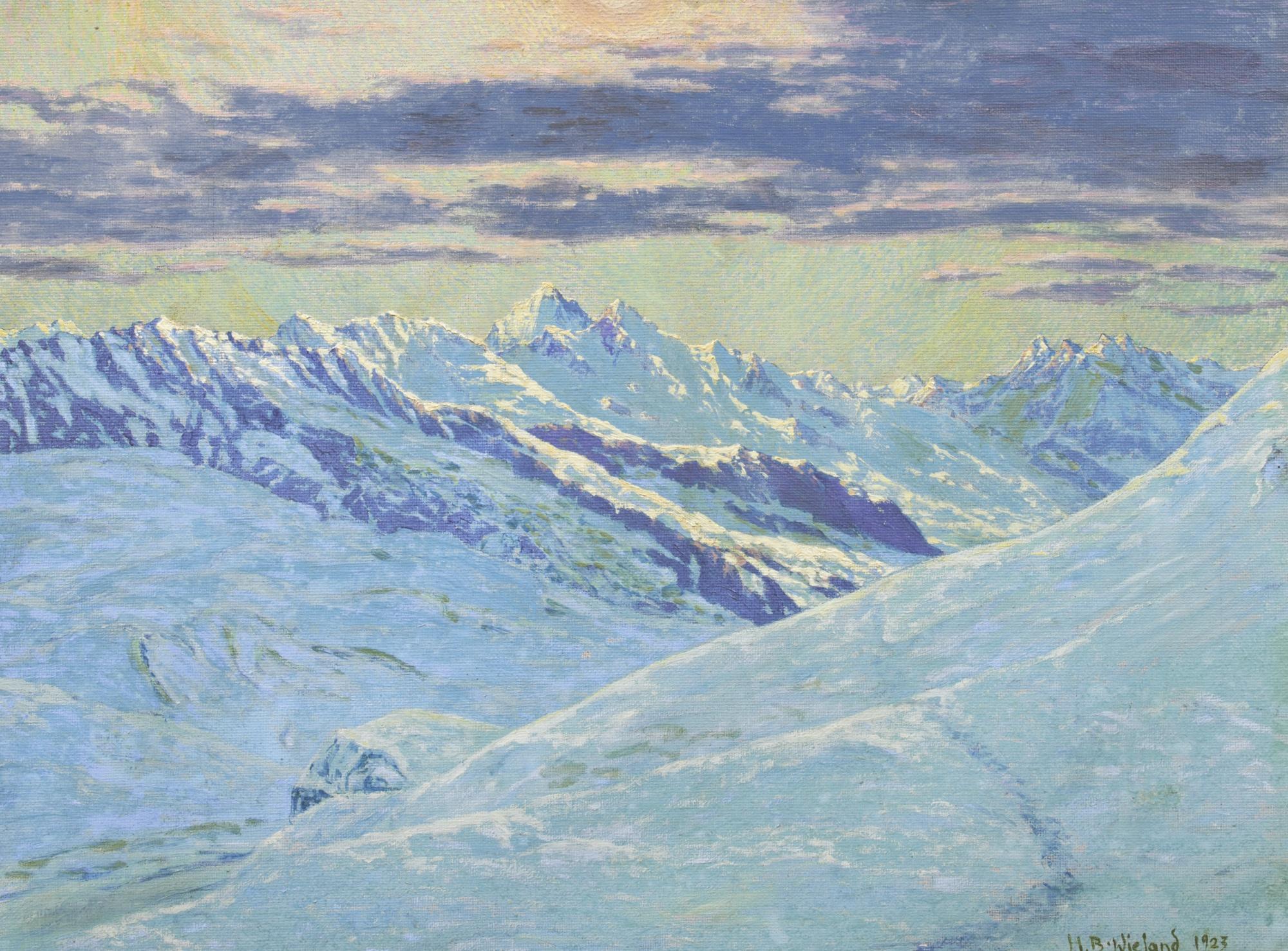 Hans Beat Wieland - Morgensonne In Den Berner Alpen, 1923