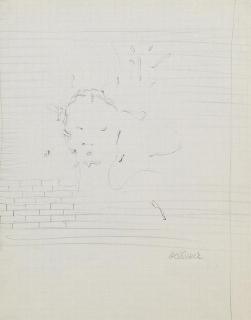 Hans Bellmer - Femme devant la mûr