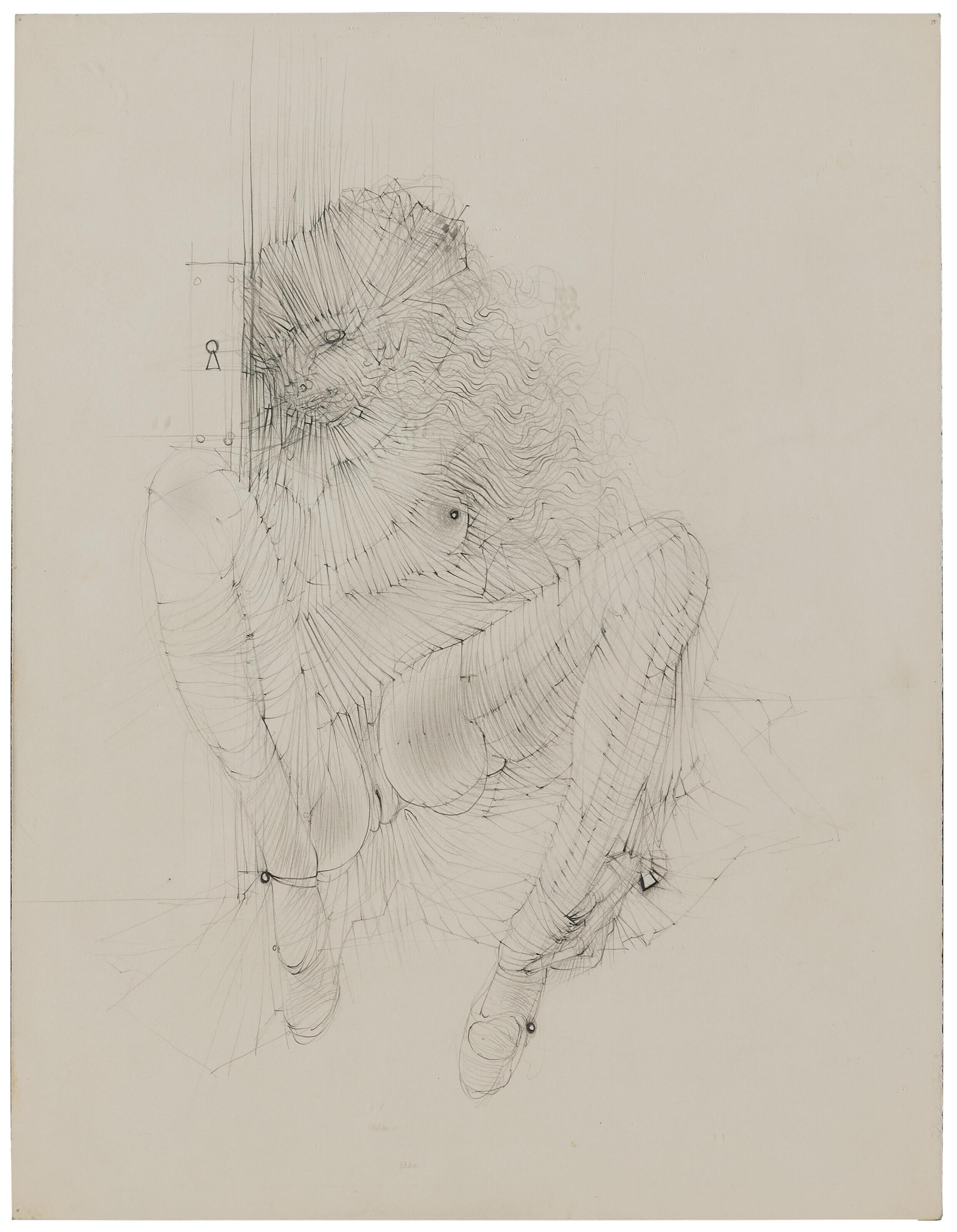 Hans Bellmer - Jeune Fille (recto); Composition (verso)