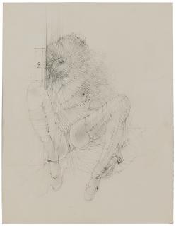 Hans Bellmer - Jeune Fille (recto); Composition (verso)