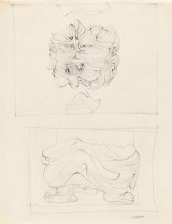 Hans Bellmer - Komposition (Kopf und Beinpaar)