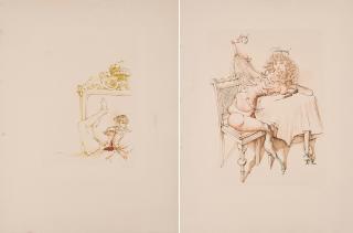 Hans Bellmer - Konvolut von 2 Radierungen.