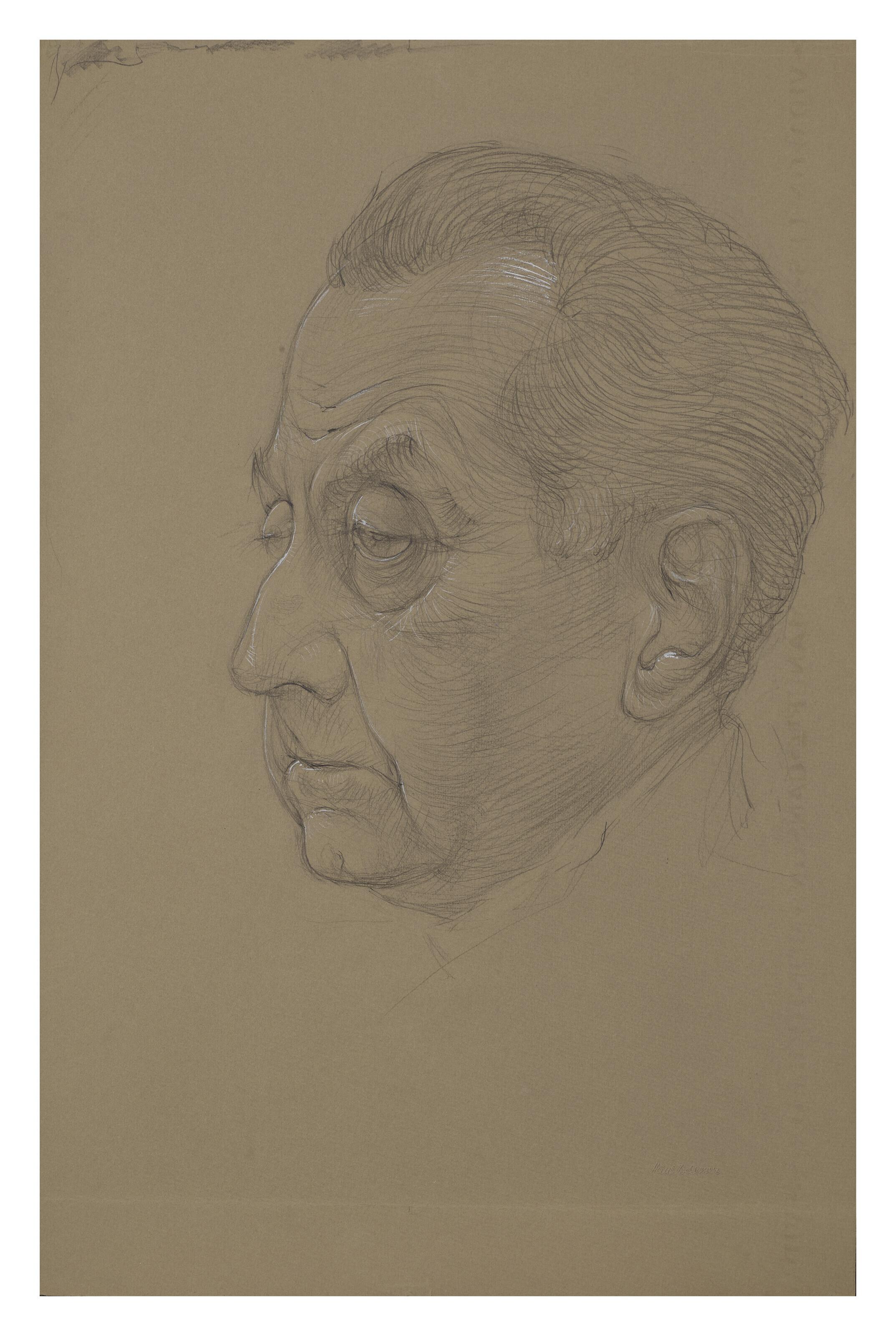 Hans Bellmer - Portrait de Man Ray