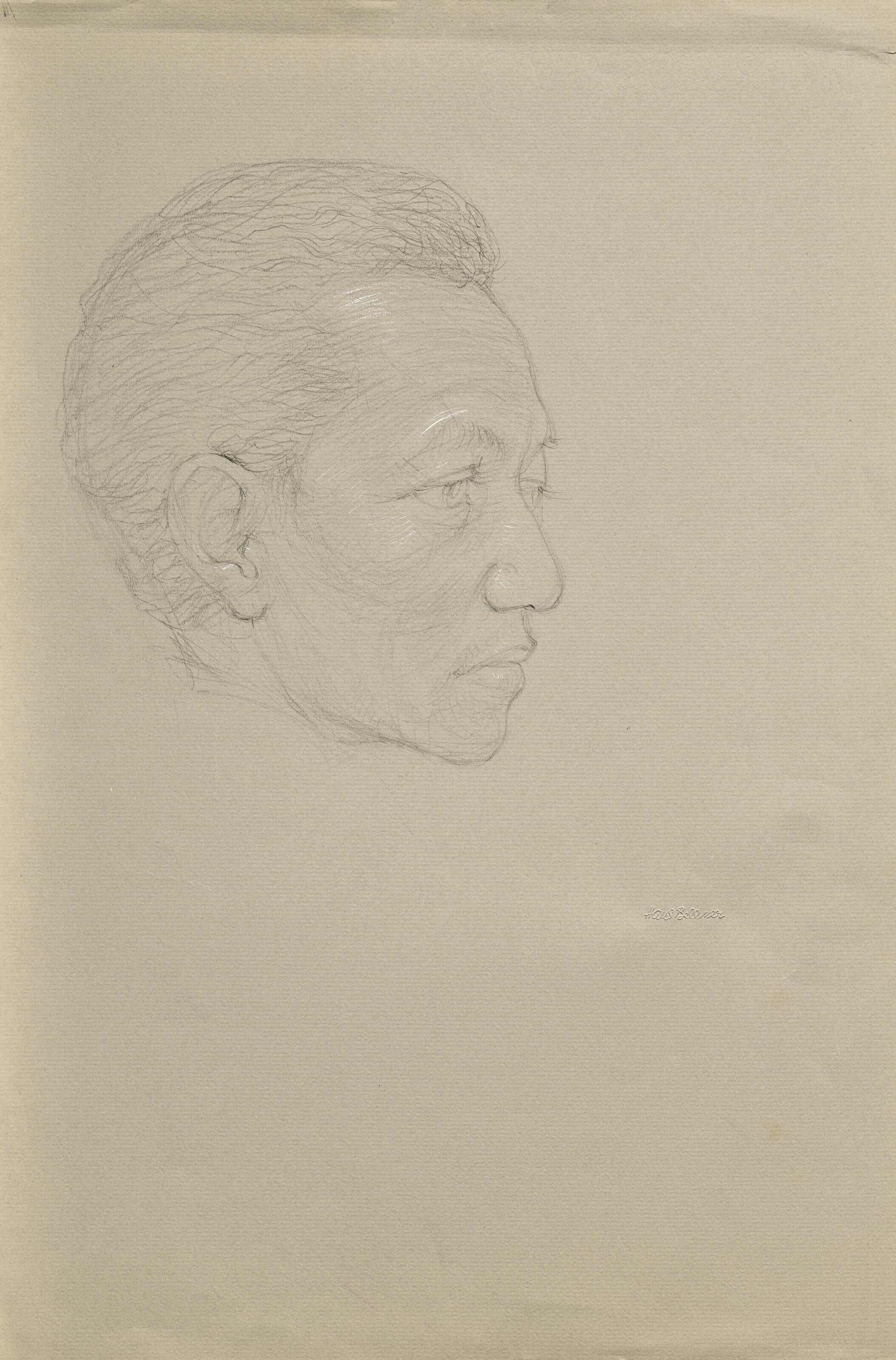 Hans Bellmer - Portrait de Wilfredo Lam