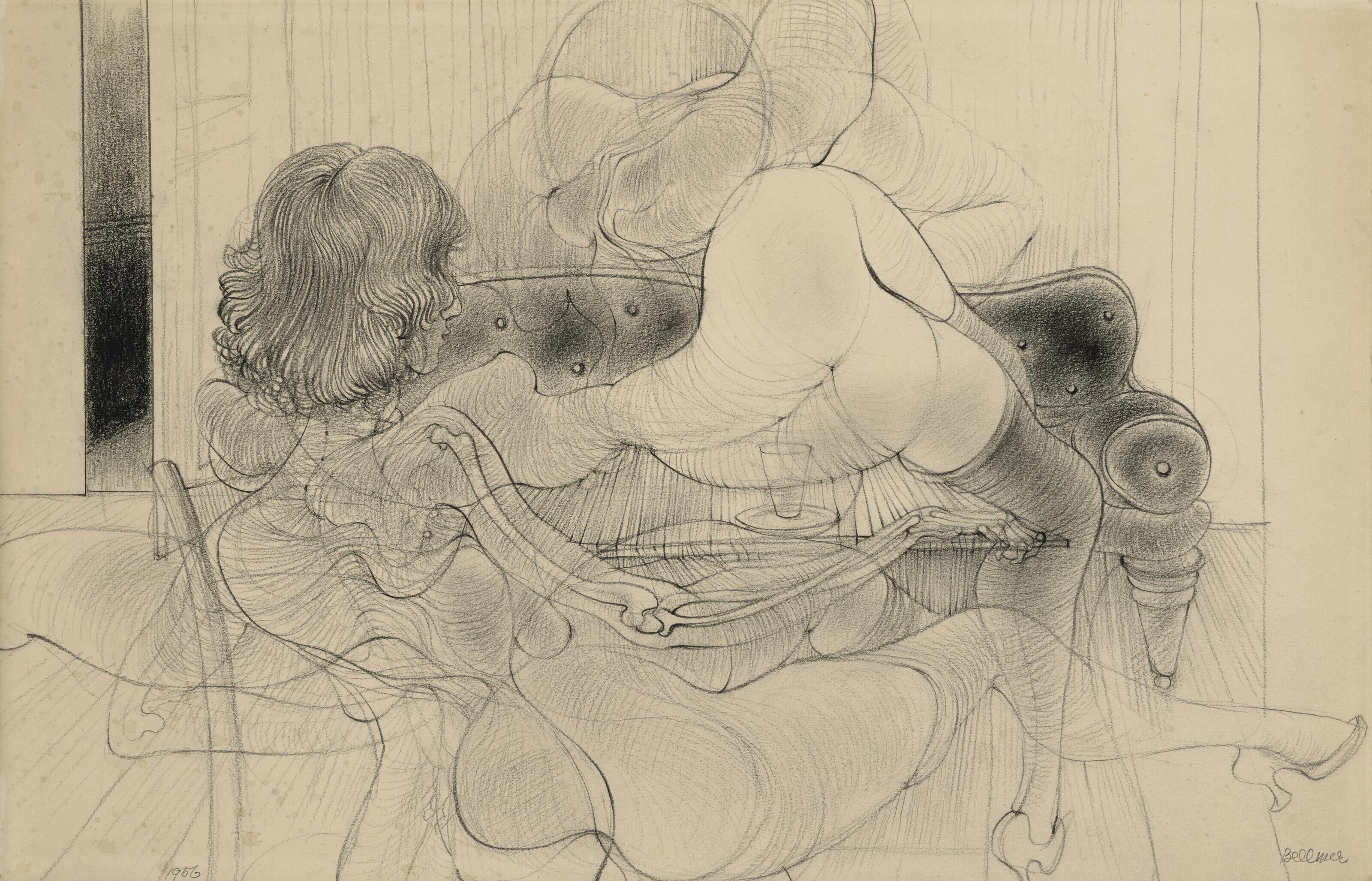 Hans Bellmer - Sur canapé