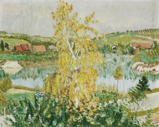 Hans Berger - Blühende Birke, 1948