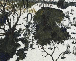 Hans Berger - Neige et arbres, 1964