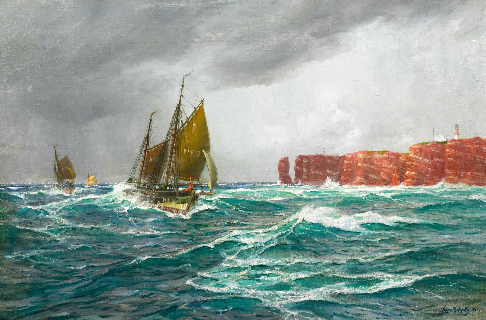 Hans Bohrdt - Vor Helgoland