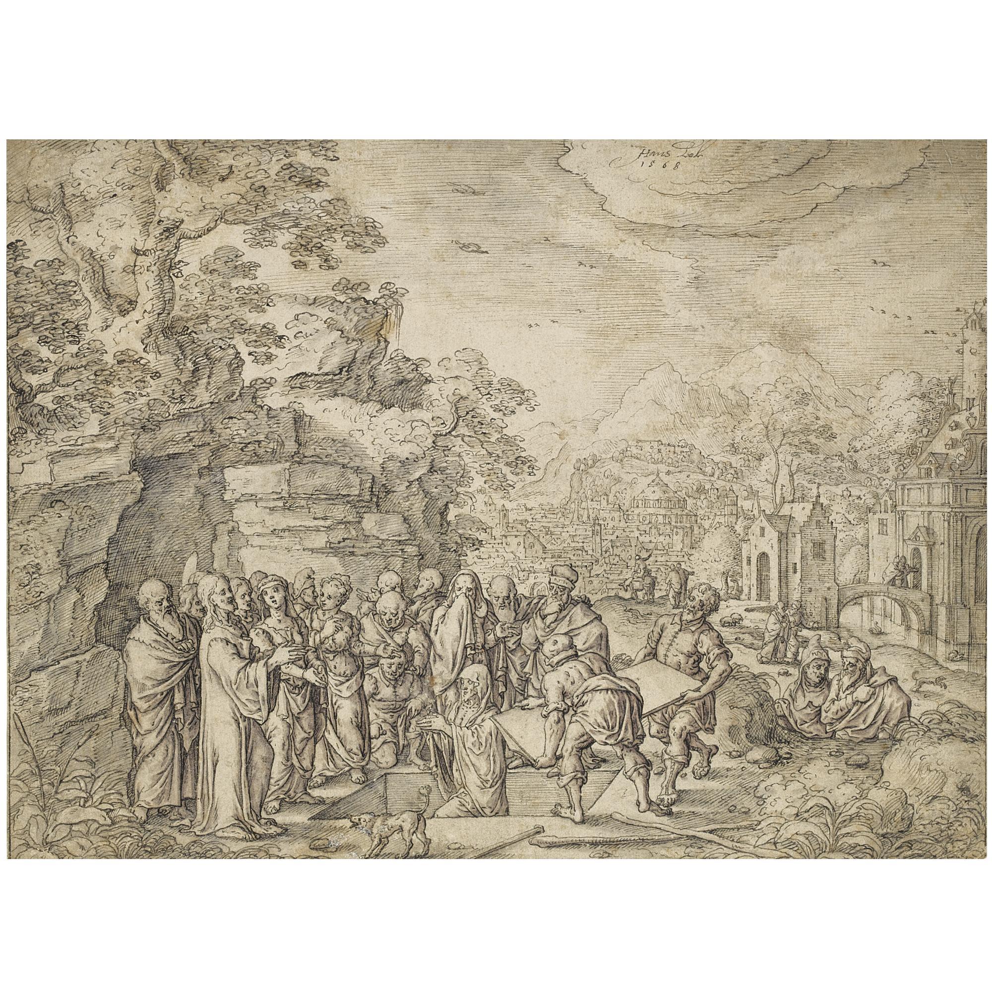 Hans Bol - The Raising Of Lazarus